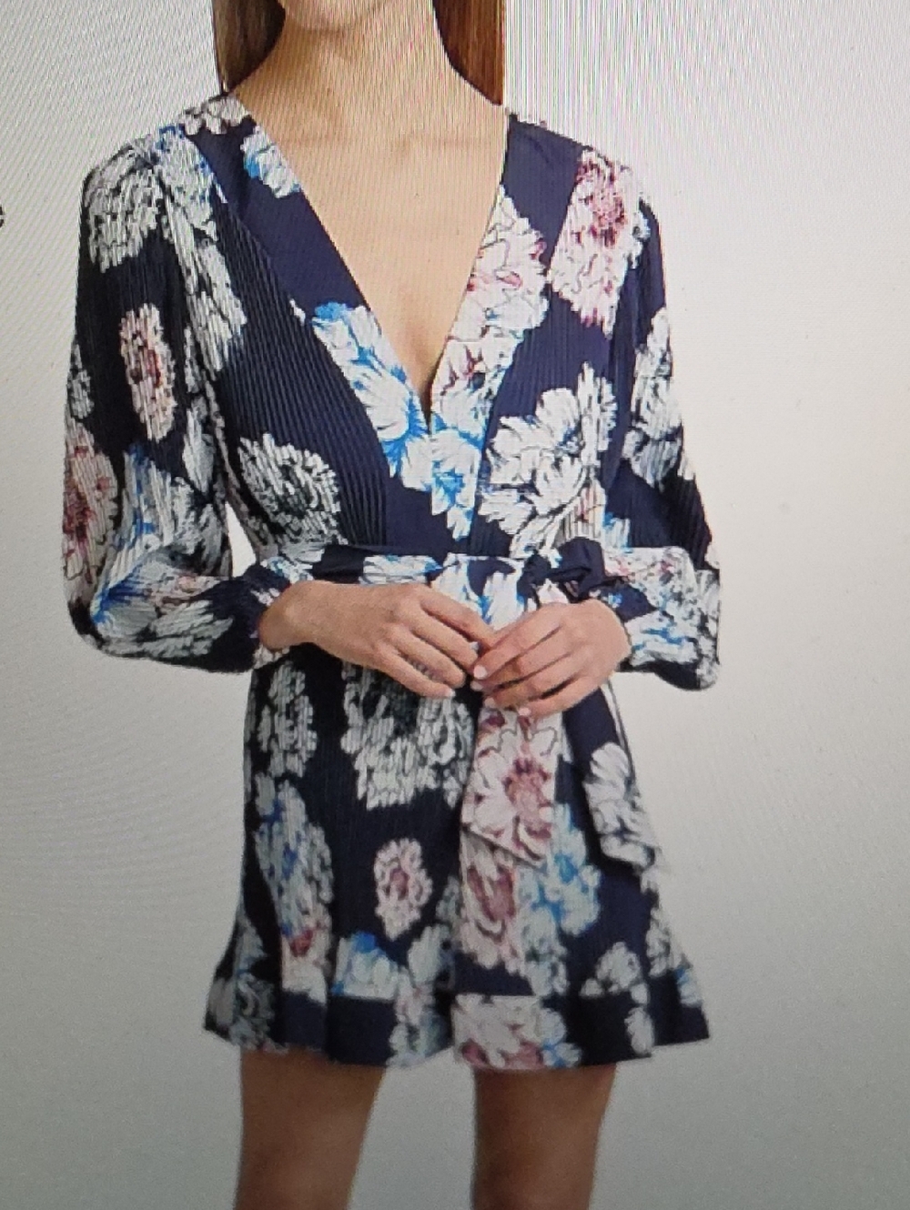 MILLY Liv Floral Pleated Mini Dress Size 2 $450